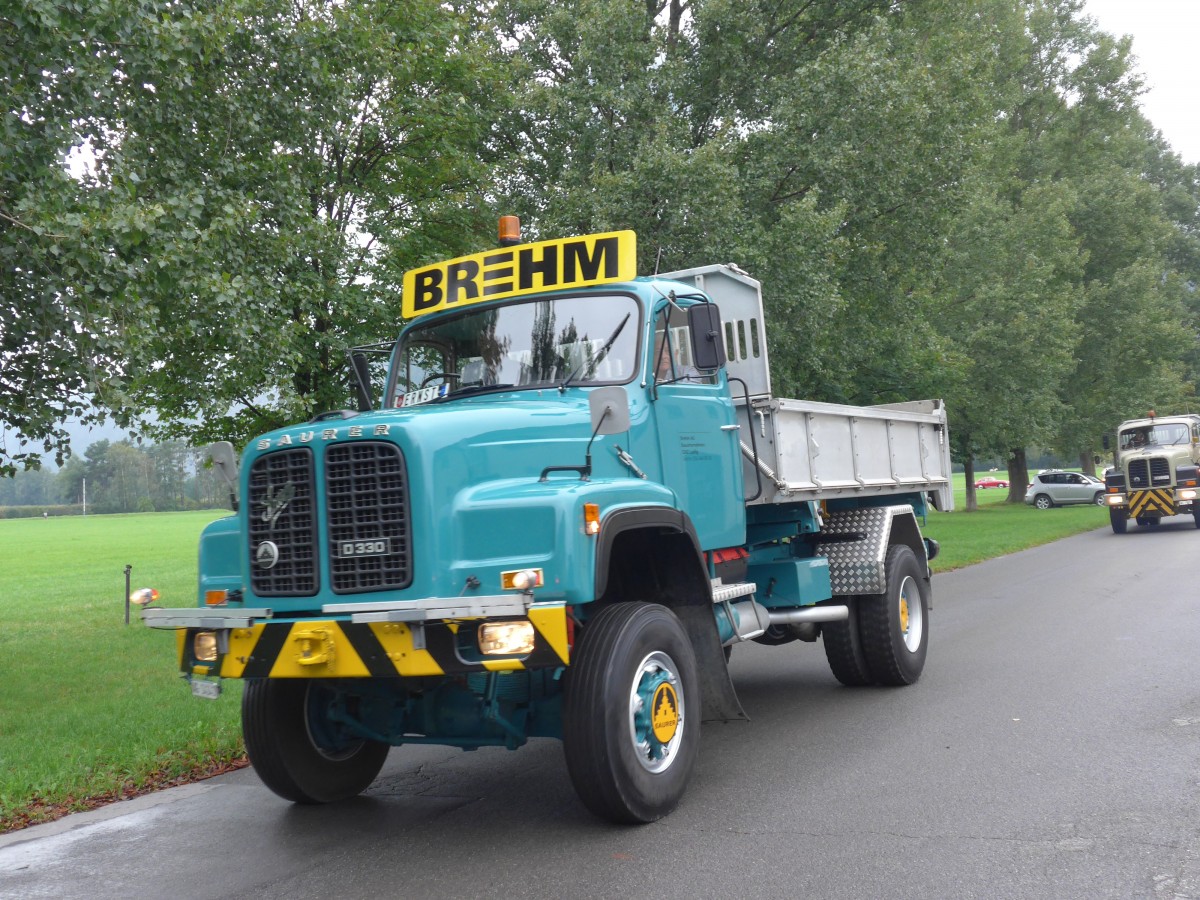 (155'110) - Brehm, Lupfig - AG 14'141 - Saurer am 13. September 2012 in Chur, Waffenplatz