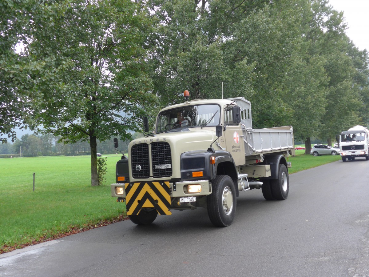 (155'111) - H�feli, Lenzburg - Nr. 22/AG 7995 - Saurer am 13. September 2014 in Chur, Waffenplatz