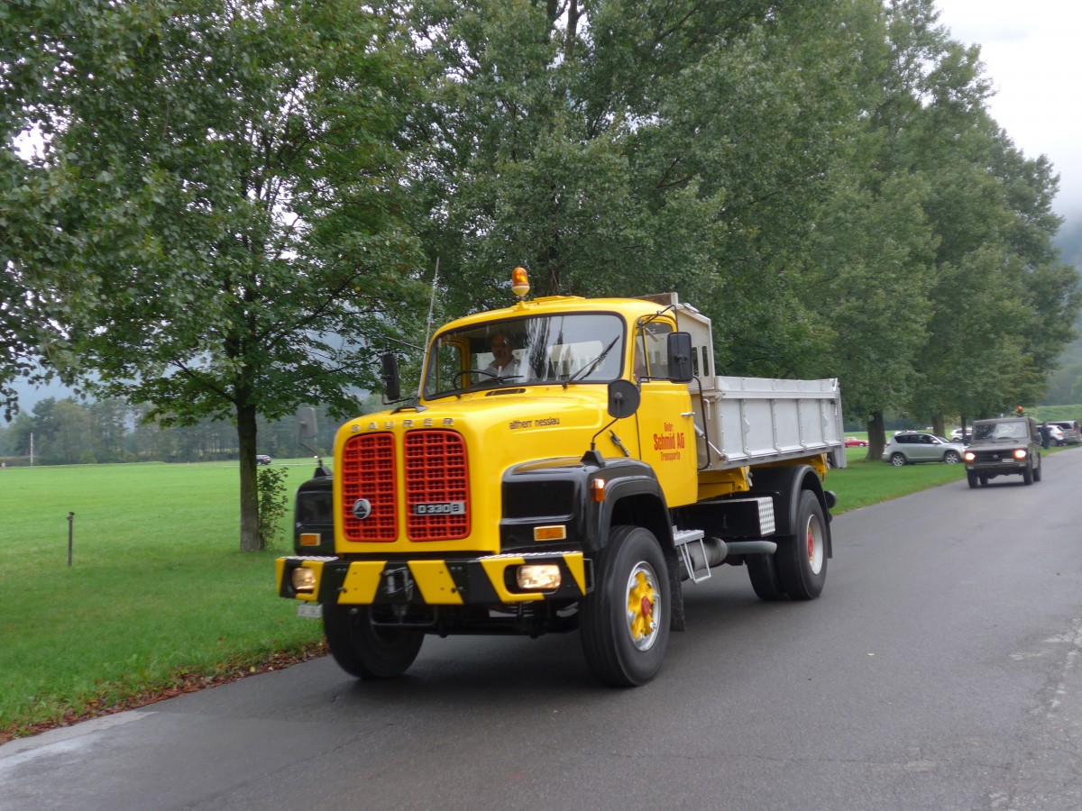 (155'113) - Schmid AG - Saurer am 13. September 2014 in Chur, Waffenplatz