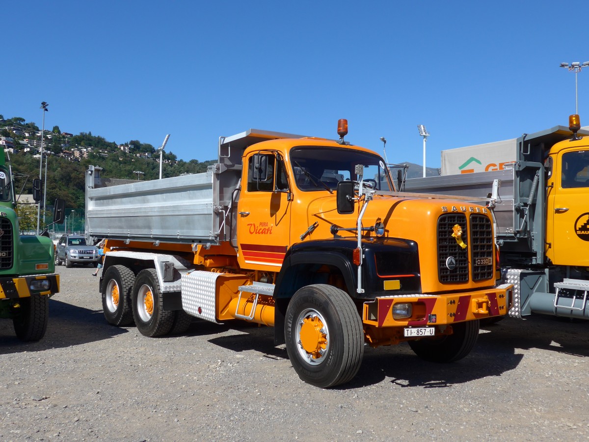 (155'188) - Vicari, Pura - TI 857 U - Saurer am 13. September 2014 in Lugano, Saurertreffen