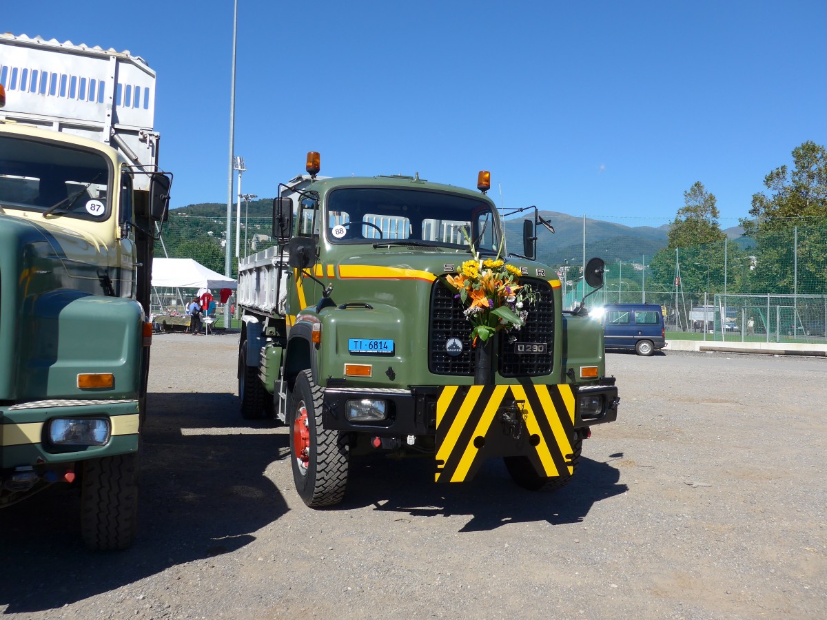(155'194) - Saurer - TI 6814 - am 13. September 2014 in Lugano, Saurertreffen