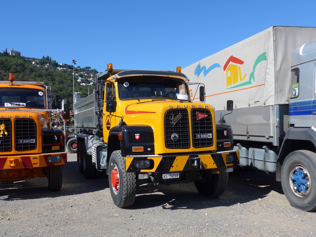 (155'208) - Saurer - VS 74'248 - am 13. September 2014 in Lugano, Saurertreffen