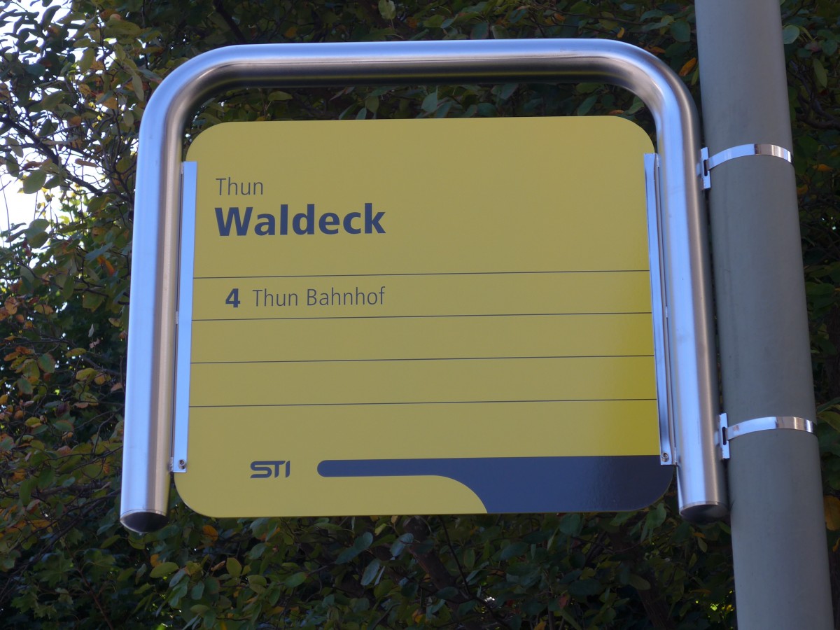 (155'264) - STI-Haltestelle - Thun, Waldeck - am 14. September 2014