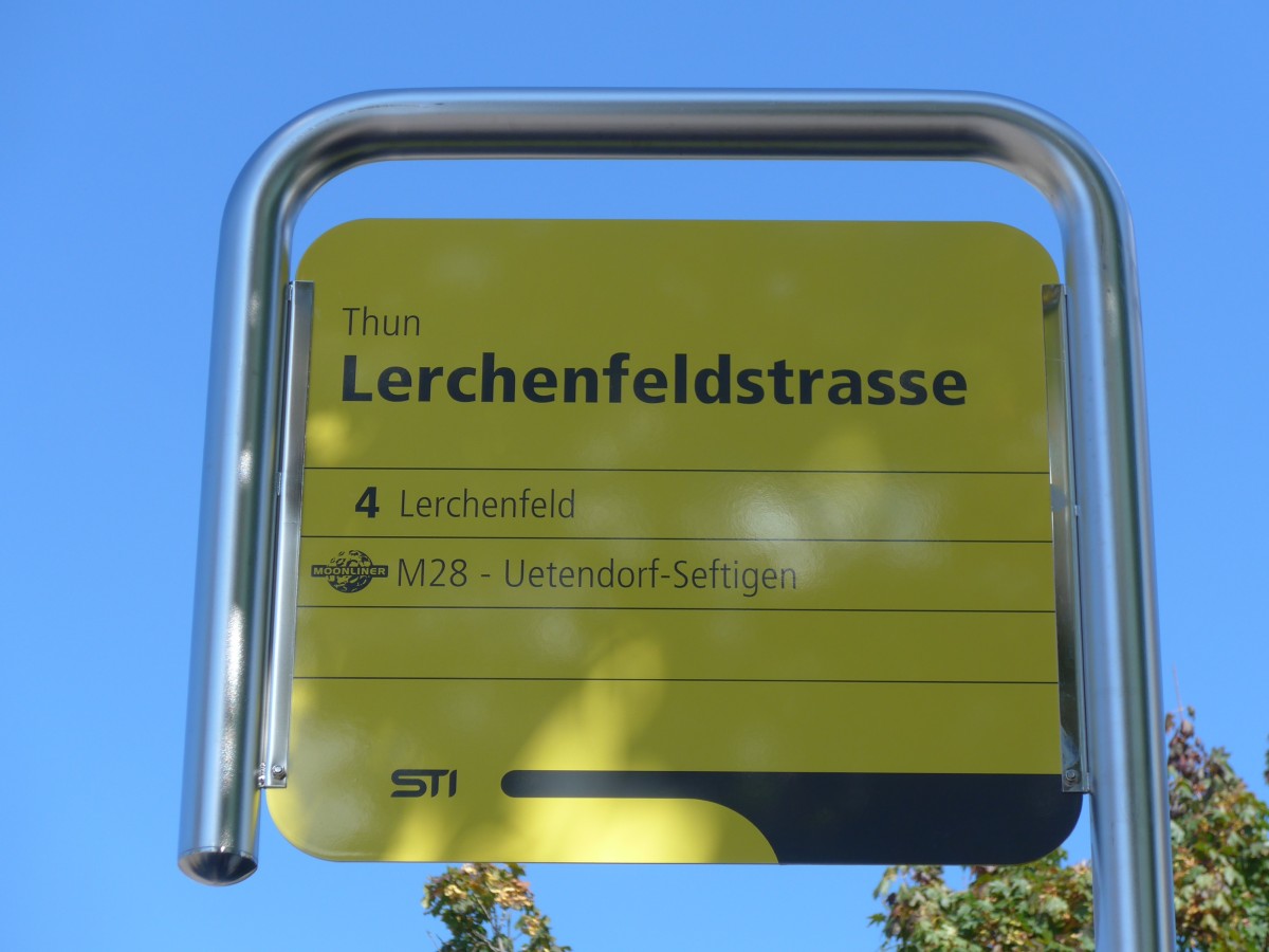 (155'266) - STI-Haltestelle - Thun, Lerchenfeldstrasse - am 14. September 2014