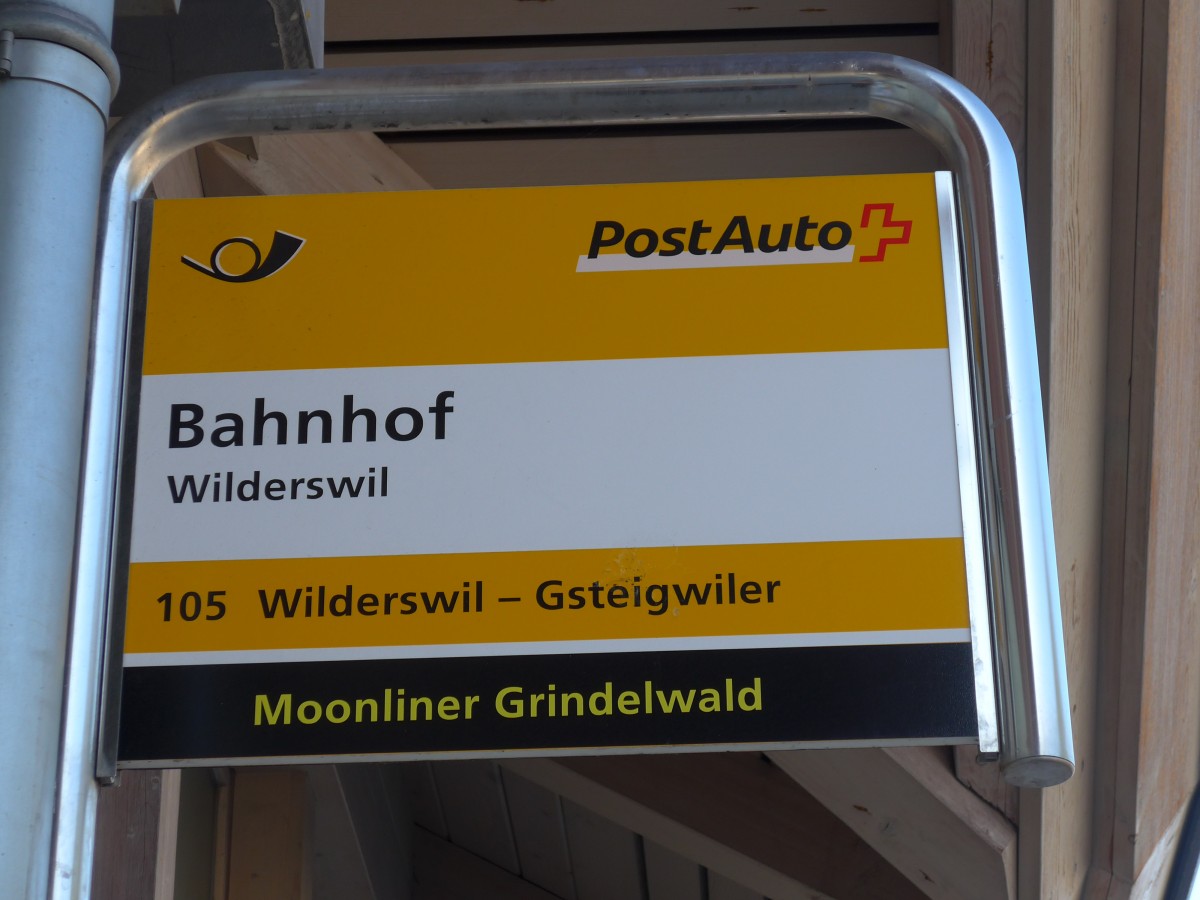 (155'344) - PostAuto-Haltestelle - Wilderswil, Bahnhof - am 23. September 2014