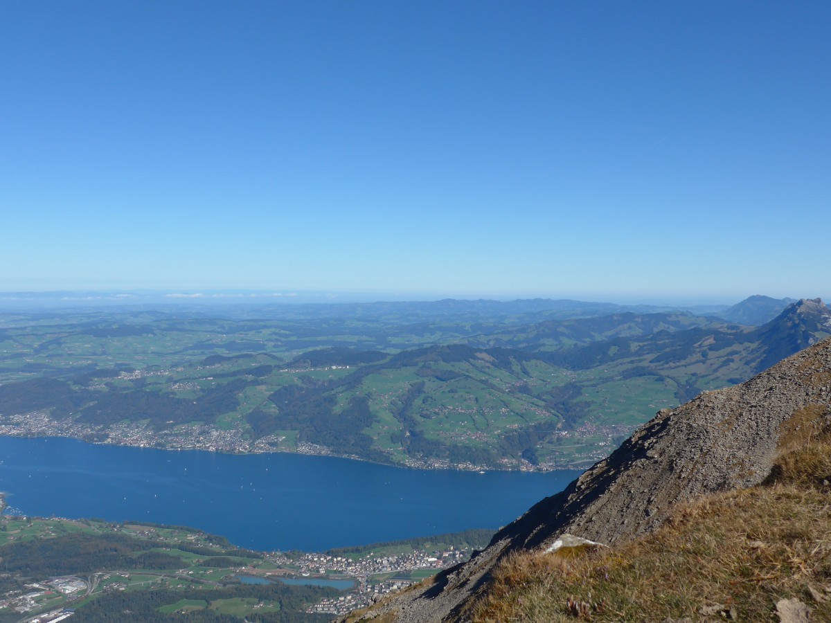 (155'837) - Aussicht vom Niesen auf den Thunersee am 19. Oktober 2014