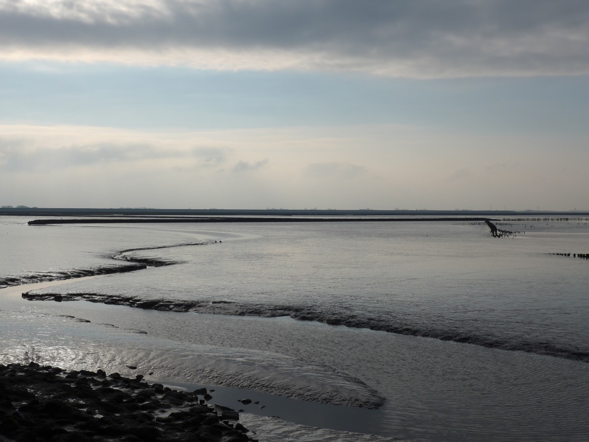 (156'811) - Stimmung auf dem Wattenmeer am 19. November 2014 im Hafen von Holwerd