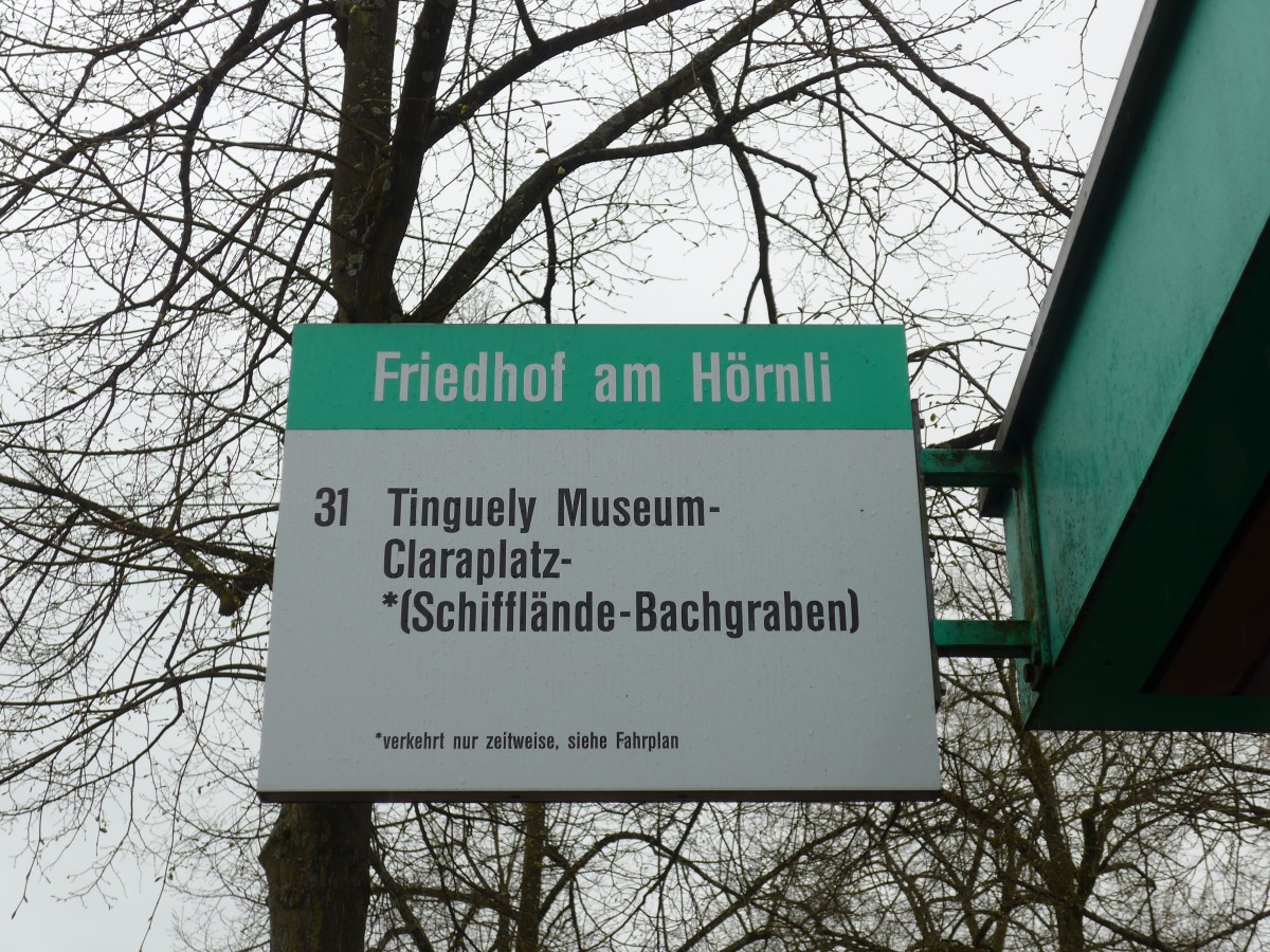 (159'779) - BVB-Haltestelle - Riehen, Friedhof am H�rnli - am 11. April 2015