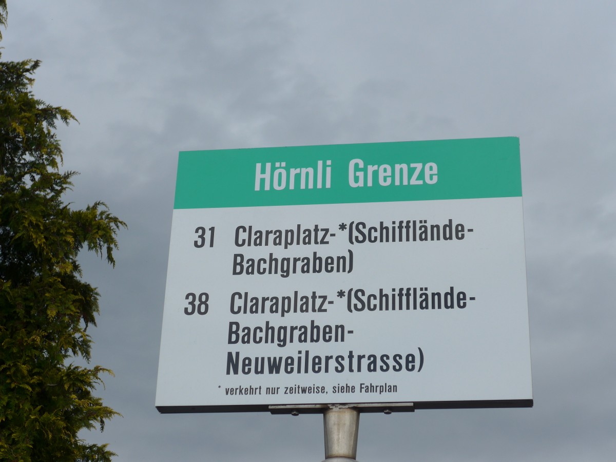 (159'807) - BVB-Haltestelle - Riehen, H�rnli Grenze - am 11. April 2015