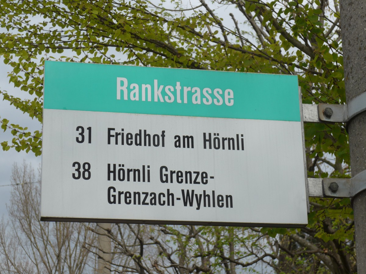 (159'822) - BVB-Haltestelle - Basel, Rankstrasse - am 11. April 2015