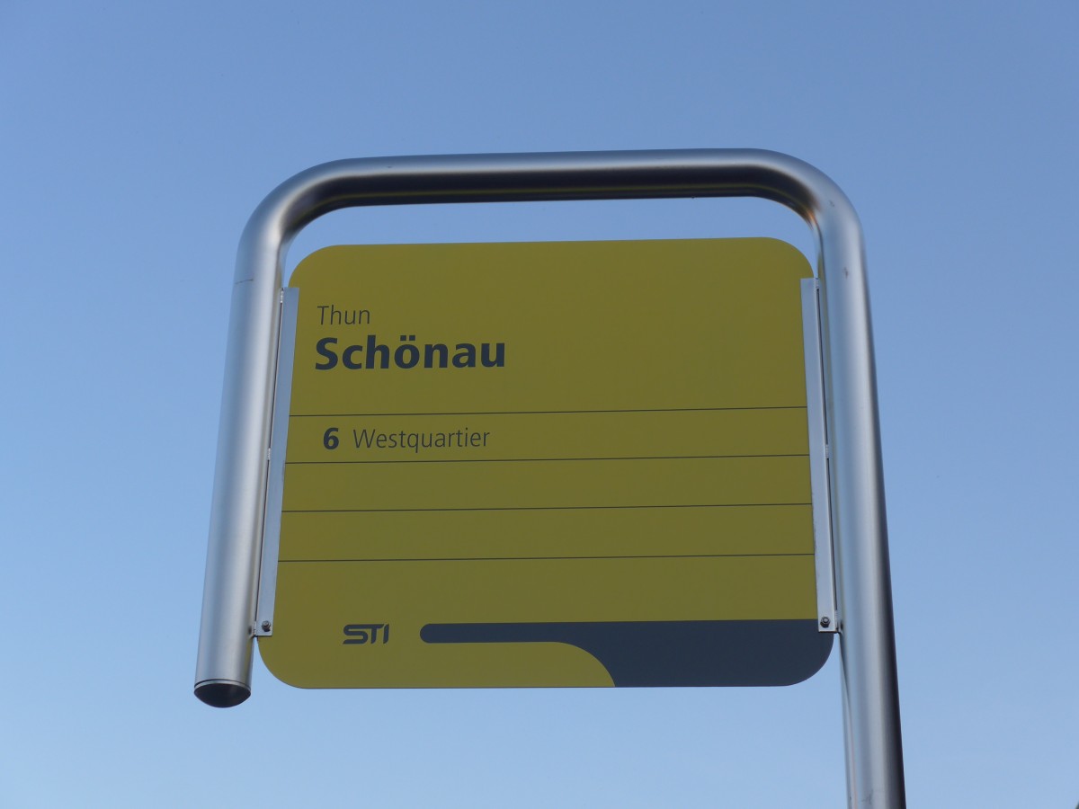 (159'927) - STI-Haltestelle - Thun, Sch�nau - am 12. April 2015