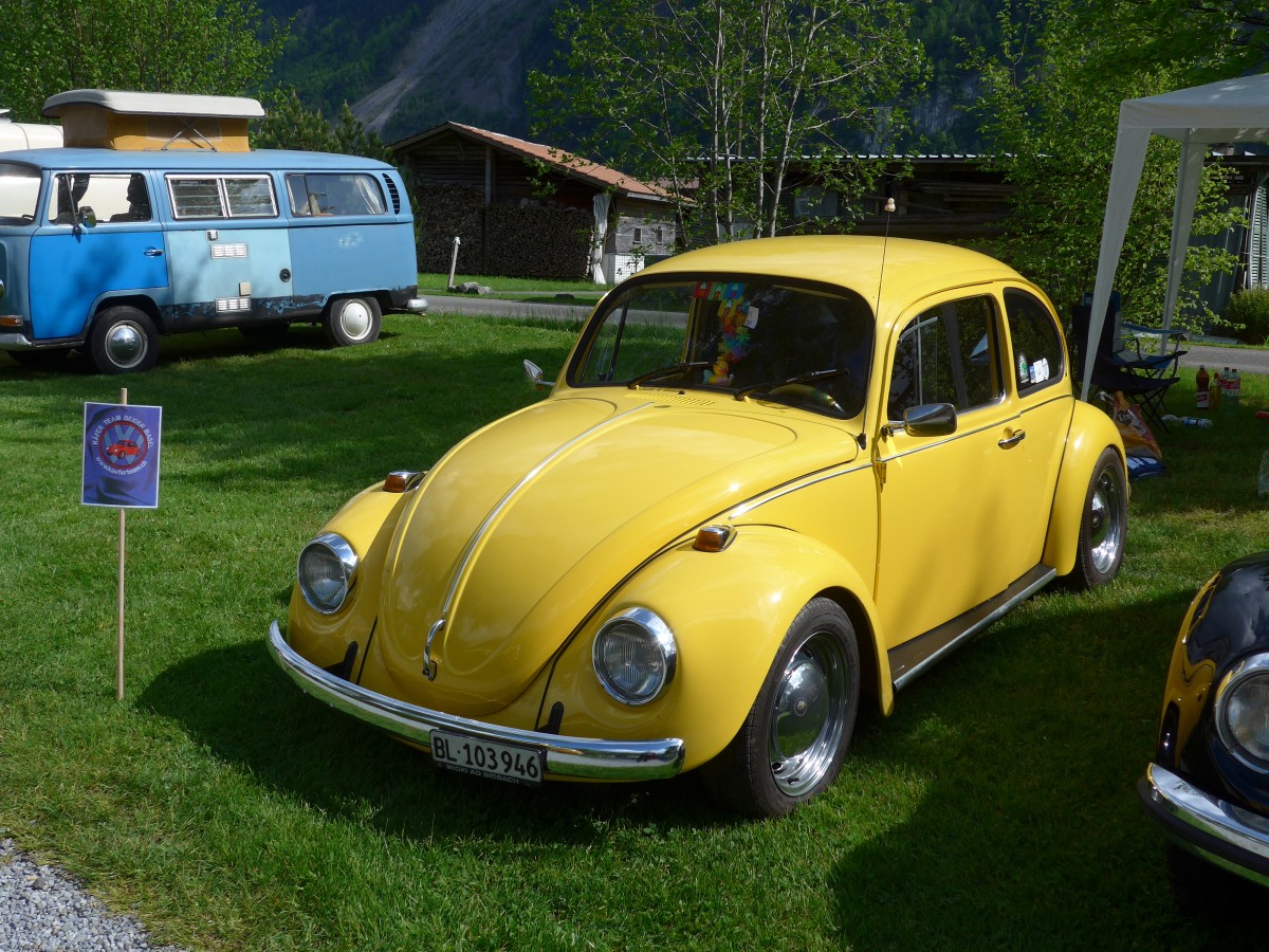 (160'247) - VW-K�fer - BL 103'946 - am 9. Mai 2015 in Brienz, Camping Aaregg