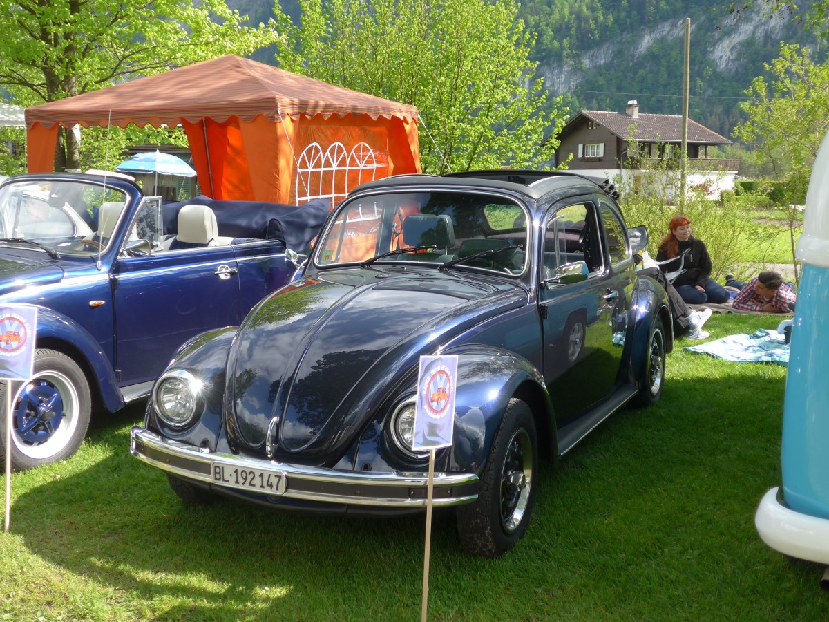 (160'252) - VW-K�fer - BL 192'147 - am 9. Mai 2015 in Brienz, Camping Aaregg
