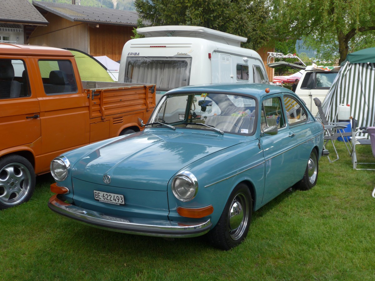 (160'268) - Volkswagen - BE 622'493 - am 9. Mai 2015 in Brienz, Camping Aaregg