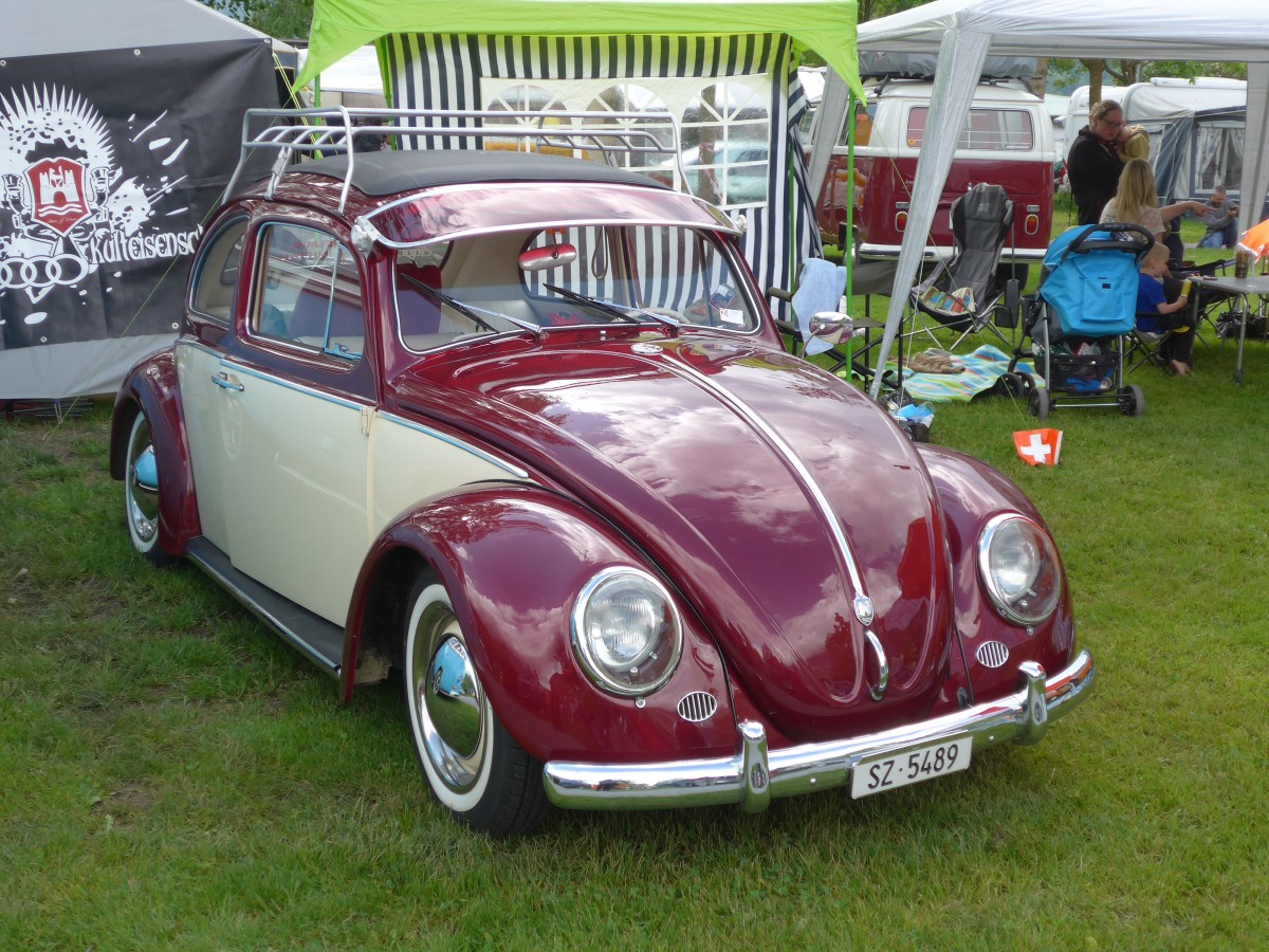 (160'279) - VW-K�fer - SZ 5489 - am 9. Mai 2015 in Brienz, Camping Aaregg