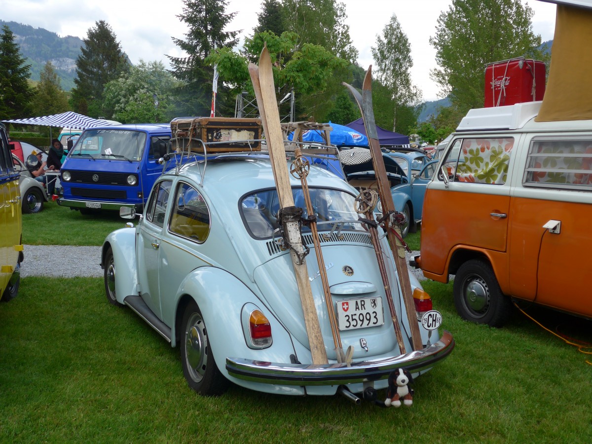 (160'284) - VW-K�fer - AR 35'993 - am 9. Mai 2015 in Brienz, Camping Aaregg