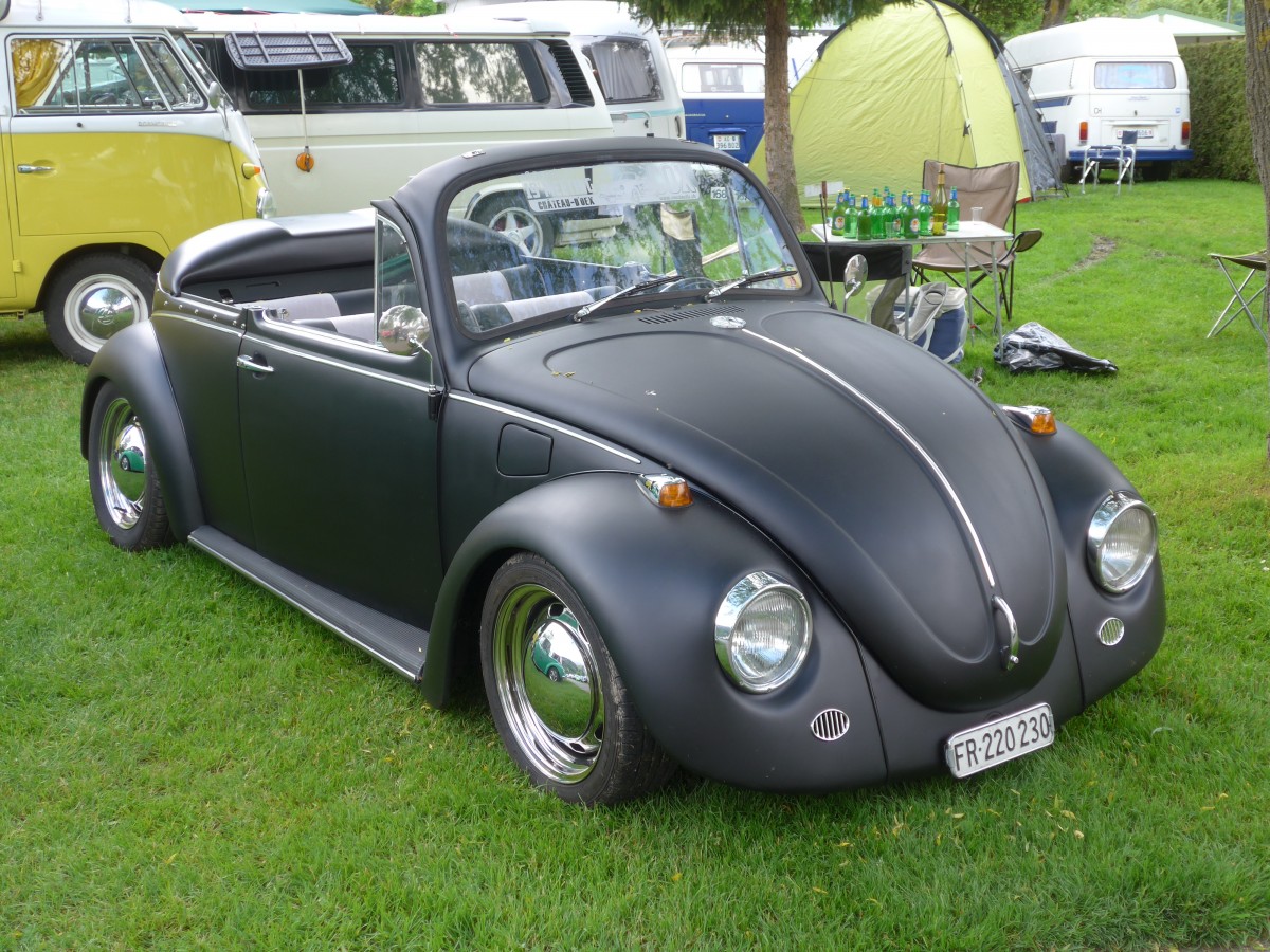 (160'288) - VW-K�fer - FR 220'230 - am 9. Mai 2015 in Brienz, Camping Aaregg