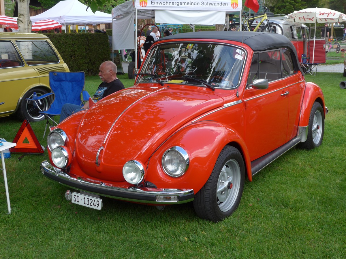 (160'292) - VW-K�fer - SO 13'249 - am 9. Mai 2015 in Brienz, Camping Aaregg