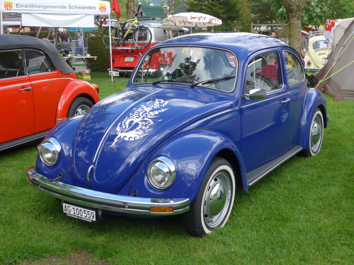 (160'293) - VW-K�fer - AG 100'559 - am 9. Mai 2015 in Brienz, Camping Aaregg