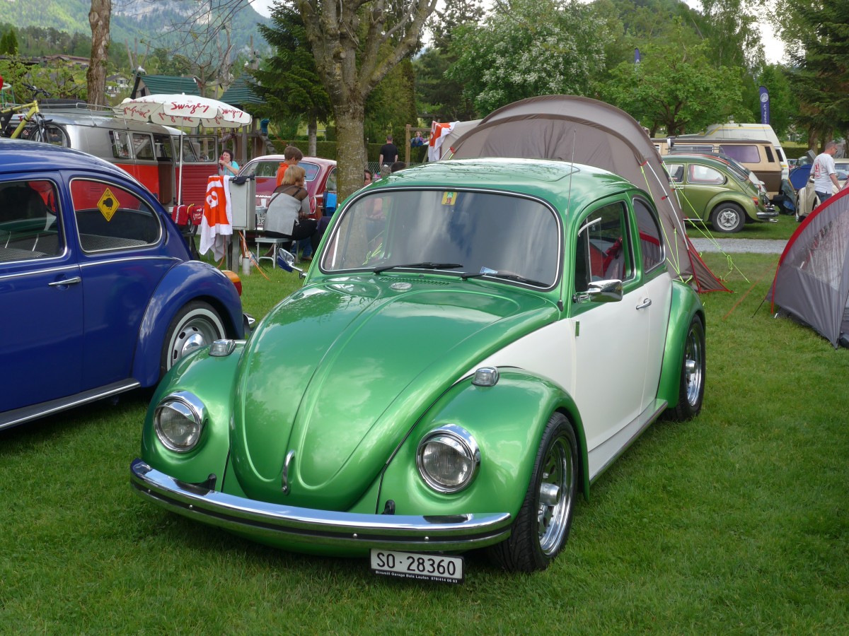 (160'294) - VW-K�fer - SO 28'360 - am 9. Mai 2015 in Brienz, Camping Aaregg
