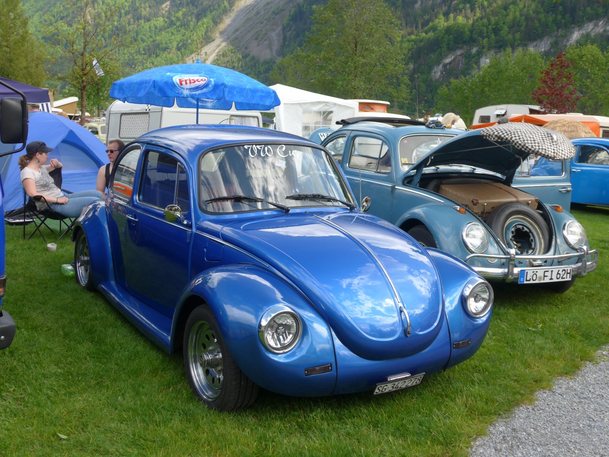 (160'299) - VW-K�fer - SG 342'278 - am 9. Mai 2015 in Brienz, Camping Aaregg