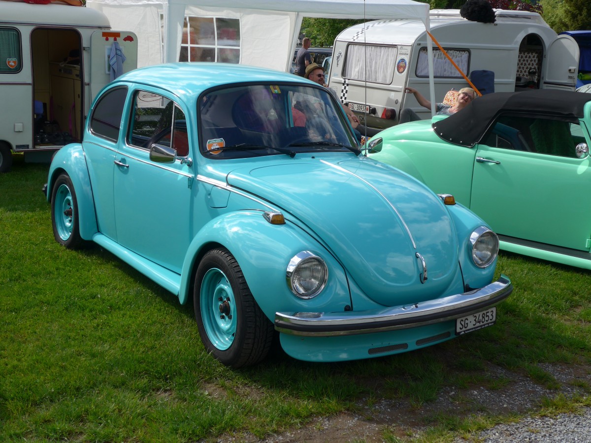 (160'307) - VW-K�fer - SG 34'853 - am 9. Mai 2015 in Brienz, Camping Aaregg