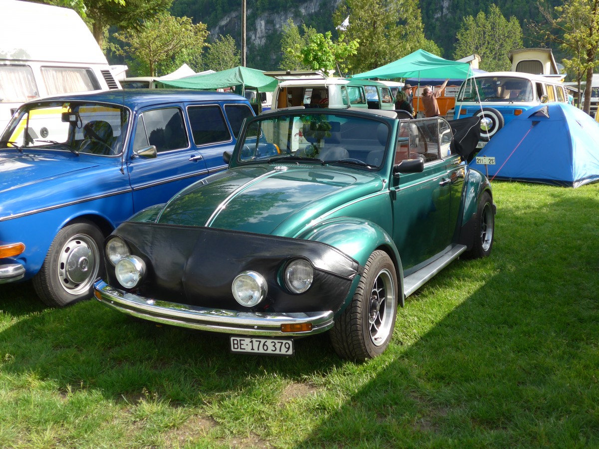 (160'316) - VW-K�fer - BE 176'379 - am 9. Mai 2015 in Brienz, Camping Aaregg