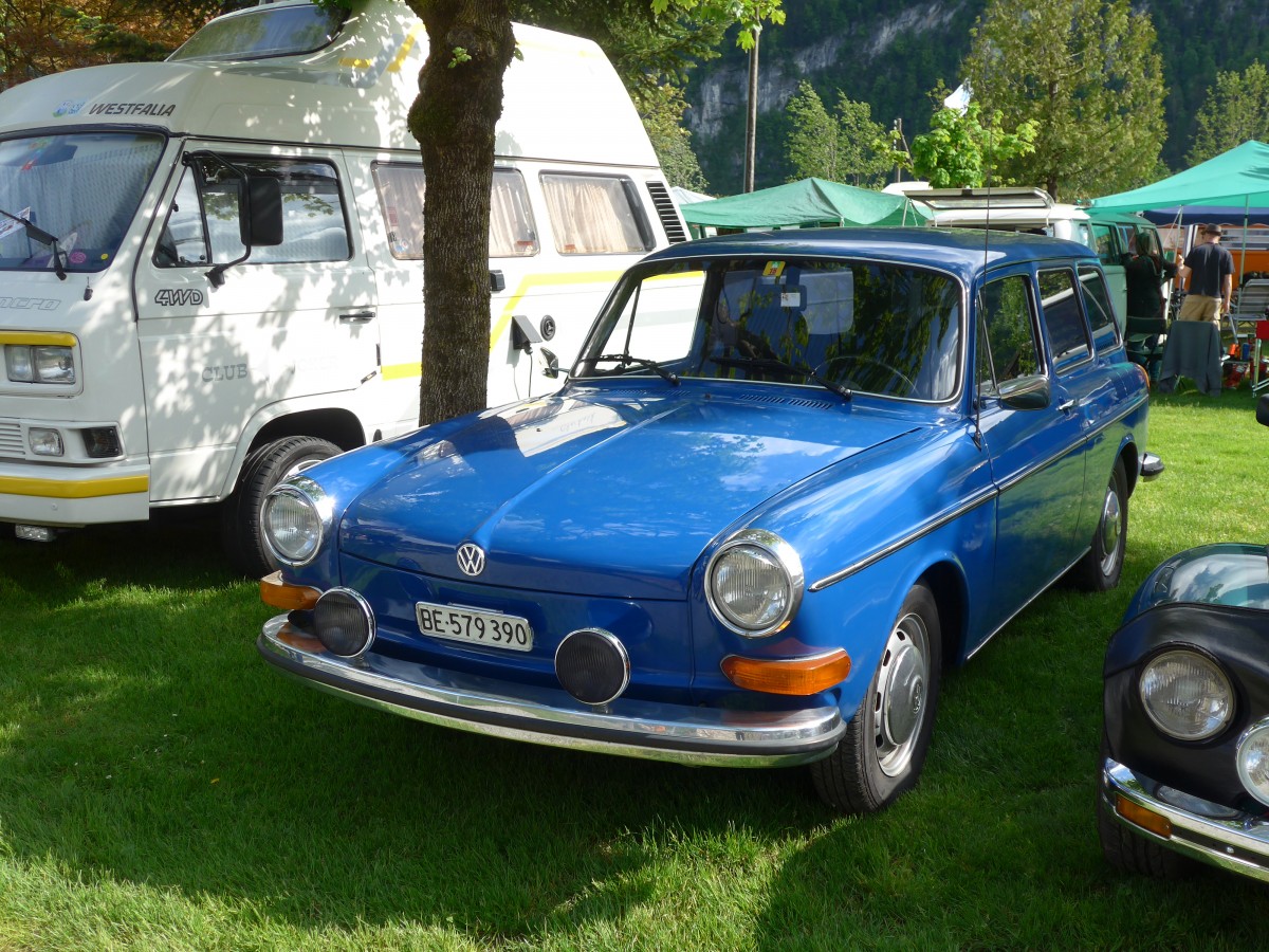 (160'317) - Volkswagen - BE 579'390 - am 9. Mai 2015 in Brienz, Camping Aaregg