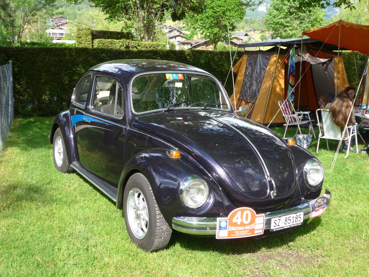 (160'318) - VW-K�fer - SZ 85'185 - am 9. Mai 2015 in Brienz, Camping Aaregg