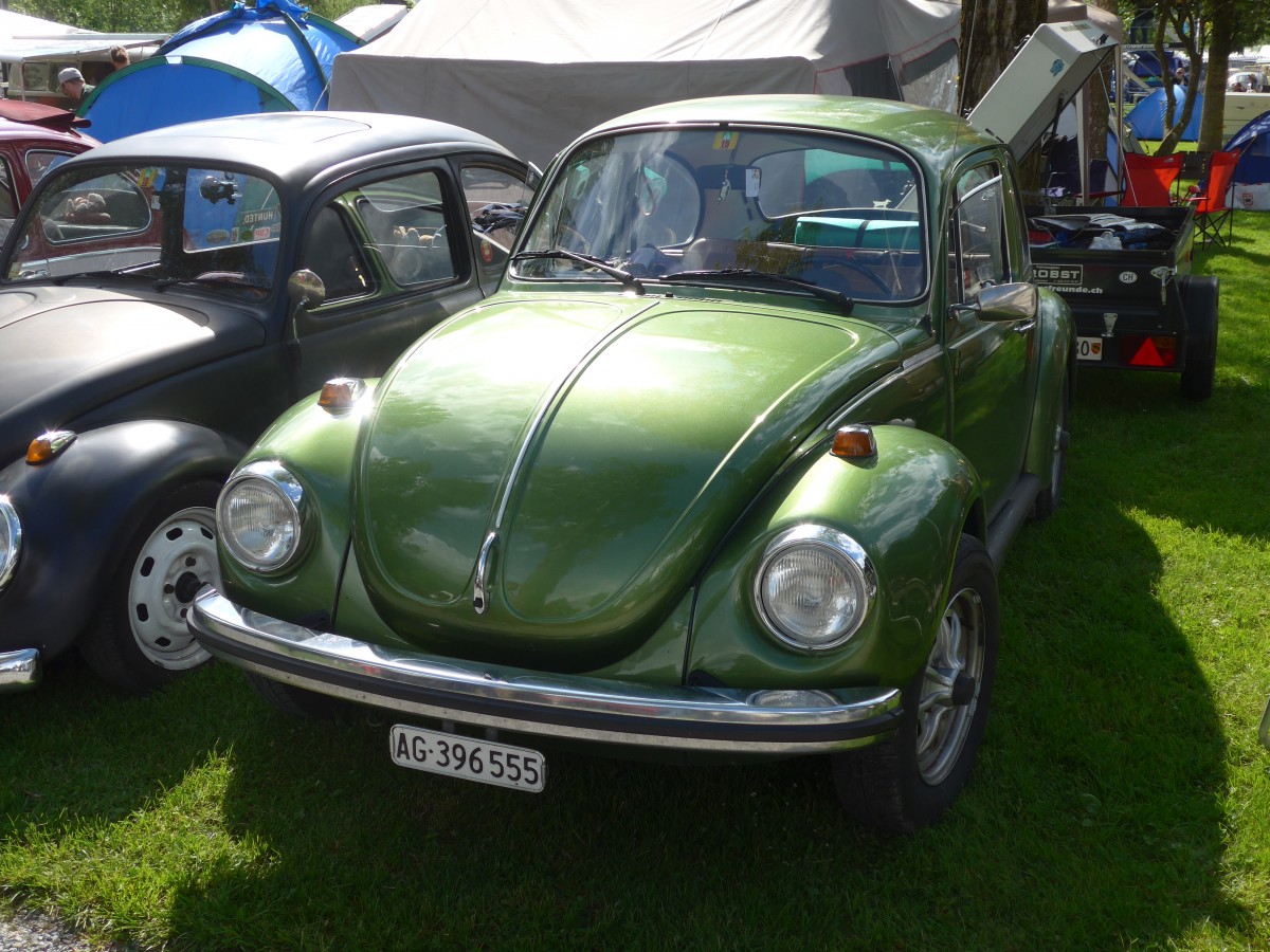 (160'323) - VW-K�fer - AG 396'555 - am 9. Mai 2015 in Brienz, Camping Aaregg