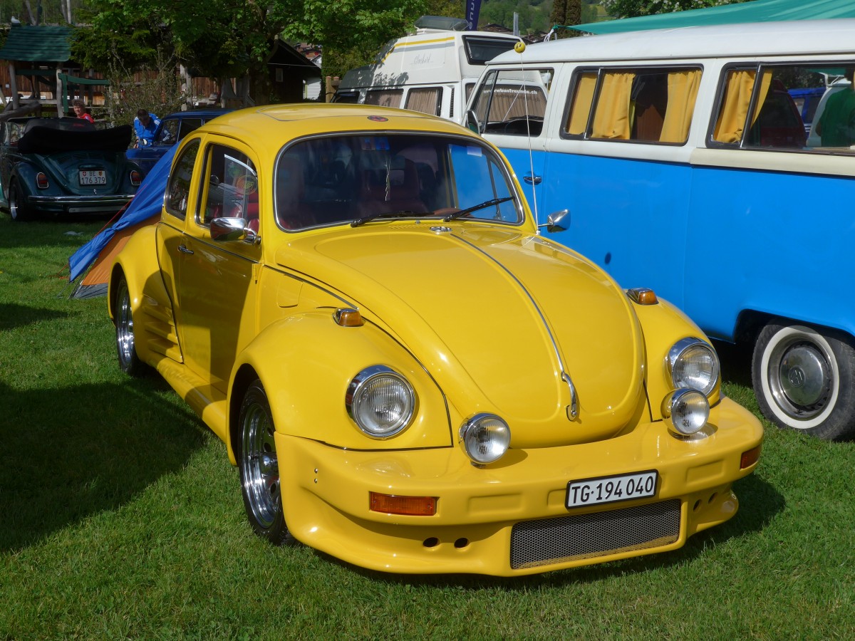 (160'330) - VW-K�fer - TG 194'040 - am 9. Mai 2015 in Brienz, Camping Aaregg