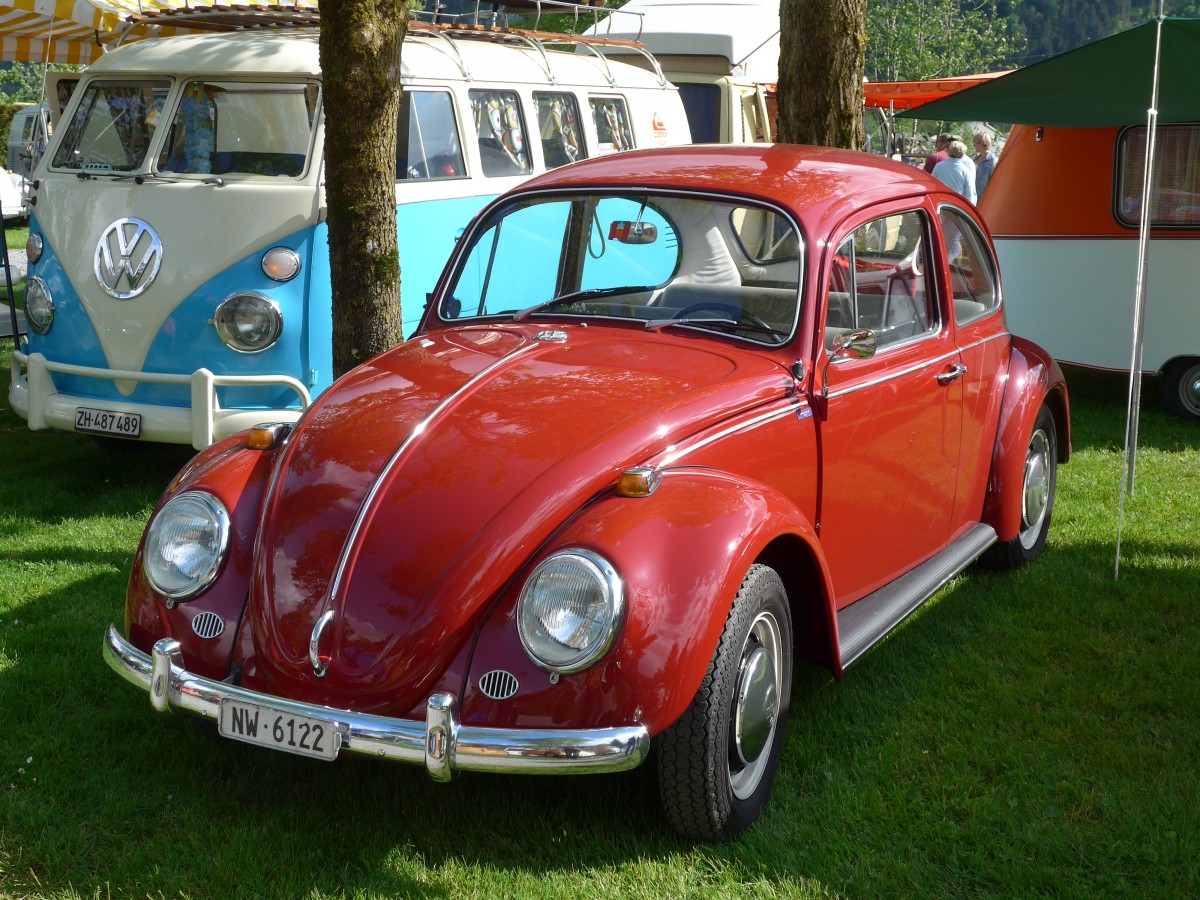 (160'339) - VW-K�fer - NW 6122 - am 9. Mai 2015 in Brienz, Camping Aaregg