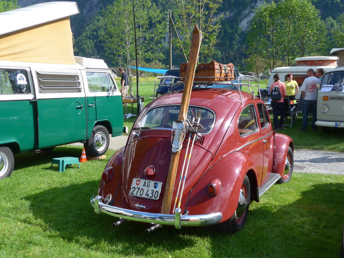 (160'343) - VW-K�fer - AG 270'430 - am 9. Mai 2015 in Brienz, Camping Aaregg