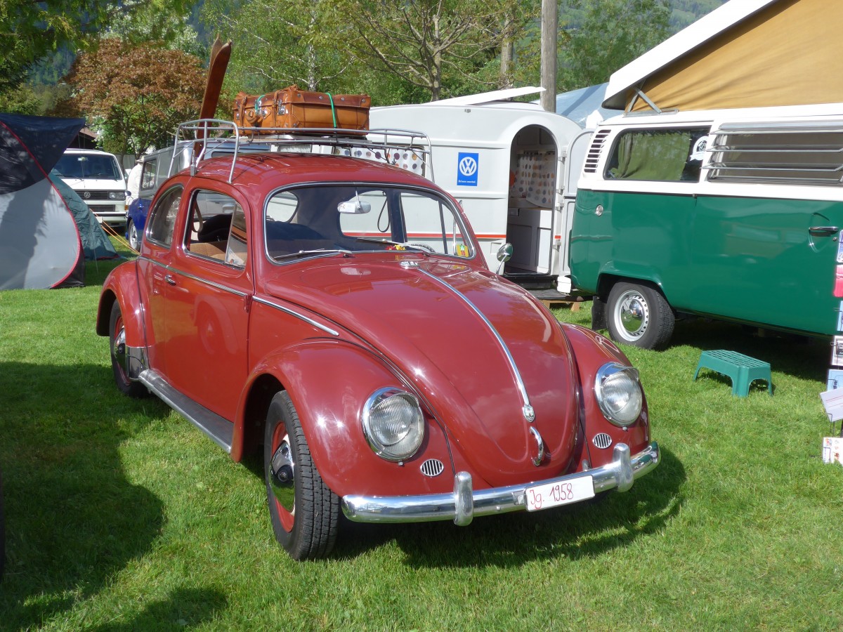 (160'344) - VW-K�fer - AG 270'430 - am 9. Mai 2015 in Brienz, Camping Aaregg