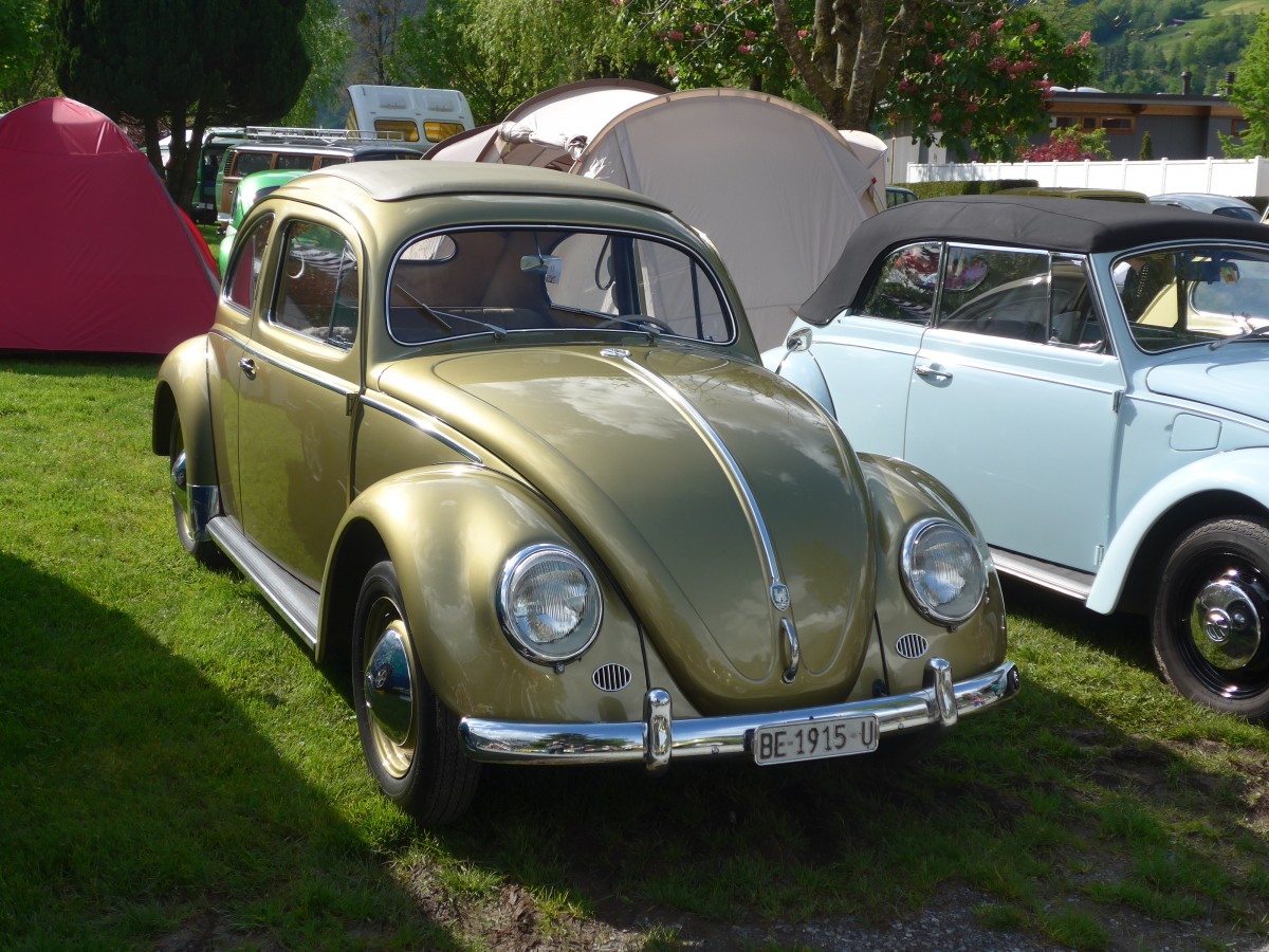 (160'354) - VW-K�fer - BE 1915 U - am 9. Mai 2015 in Brienz, Camping Aaregg