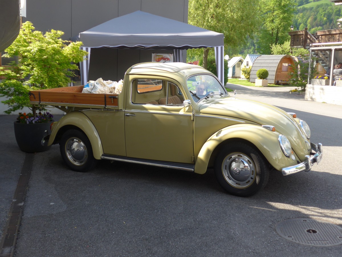 (160'357) - VW-K�fer - BE 70'468 - am 9. Mai 2015 in Brienz, Camping Aaregg