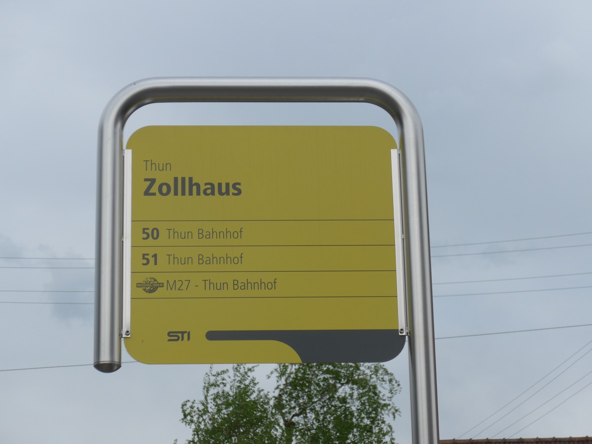 (160'522) - STI-Haltestelle - Thun, Zollhaus - am 14. Mai 2015