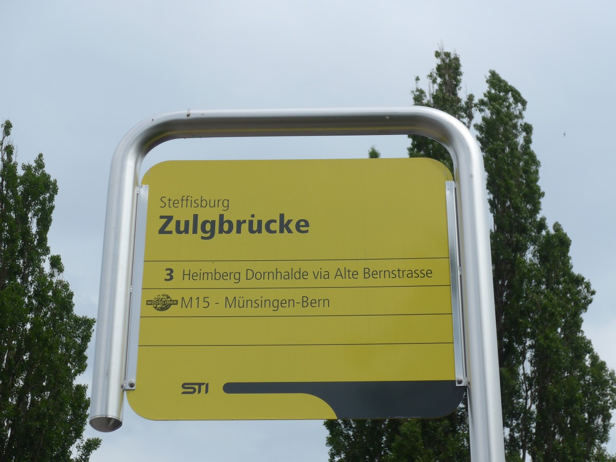 (160'728) - STI-Haltestelle - Steffisburg, Zulgbr�cke - am 23. Mai 2015