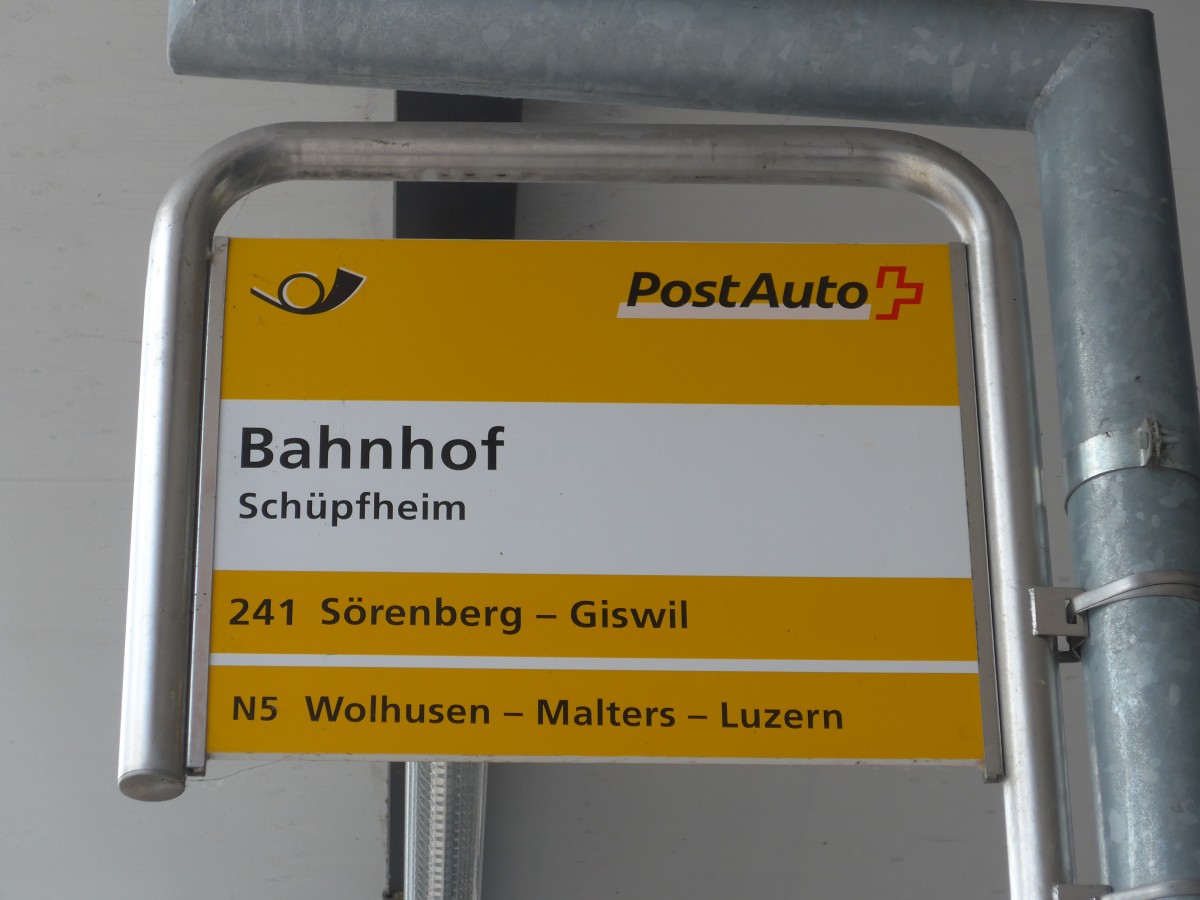 (160'947) - PostAuto-Haltestelle - Sch�pfheim, Bahnhof - am 24. Mai 2015