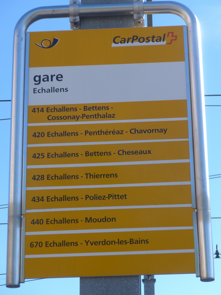 (161'397) - PostAuto-Haltestelle - Echallens, gare - am 28. Mai 2015