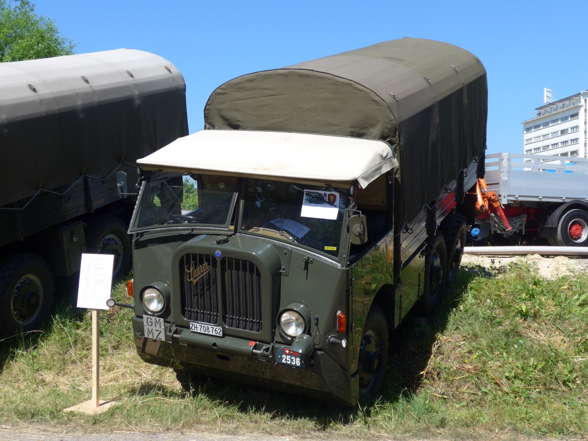 (161'783) - Saurer - ZH 708'762 - (ex M+2536) am 6. Juni 2015 in Thayngen, Saurertreffen