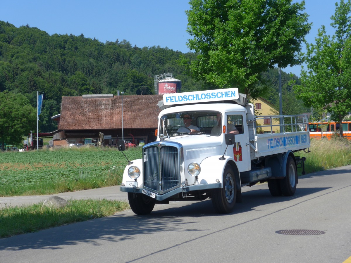 (161'813) - Feldschl�sschen - FR 2408 U - Berna am 6. Juni 2015 in Thayngen, Saurertreffen