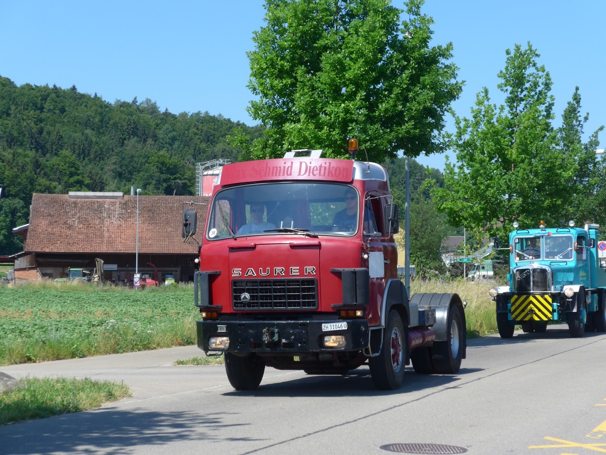 (161'822) - Schmid, Dietikon - ZH 31'046 U - Saurer am 6. Juni 2015 in Thayngen, Saurertreffen