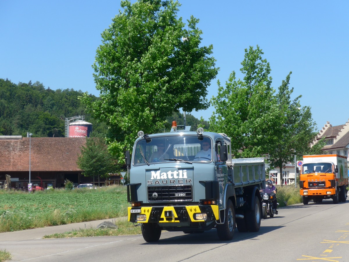 (161'839) - Mattli, Wassen - UR 9858 U - Saurer am 6. Juni 2015 in Thayngen, Saurertreffen