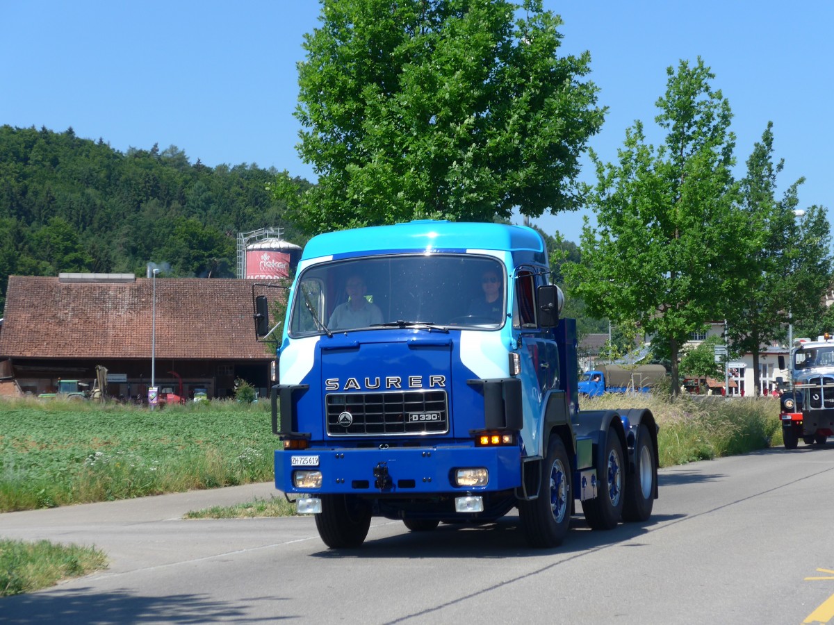 (161'842) - Saurer - ZH 725'619 - am 6. Juni 2015 in Thayngen, Saurertreffen