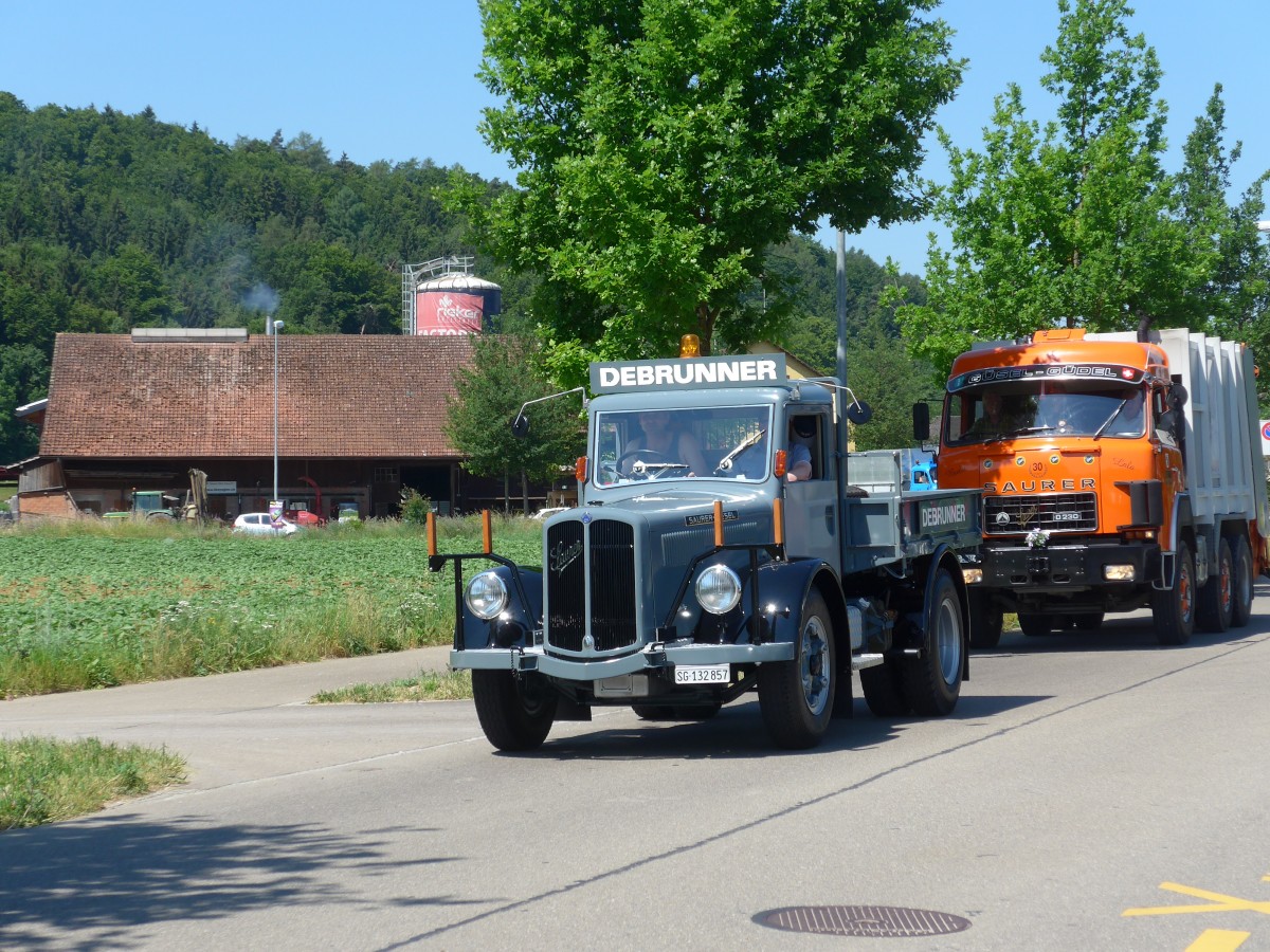 (161'853) - Debrunner - SG 132'857 - Saurer am 6. Juni 2015 in Thayngen, Saurertreffen