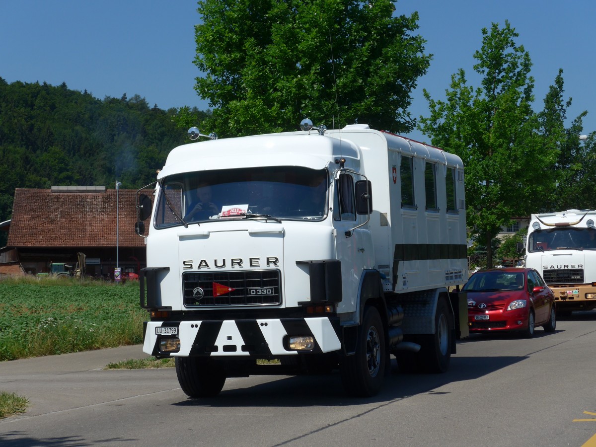 (161'860) - Saurer - LU 31'799 - am 6. Juni 2015 in Thayngen, Saurertreffen