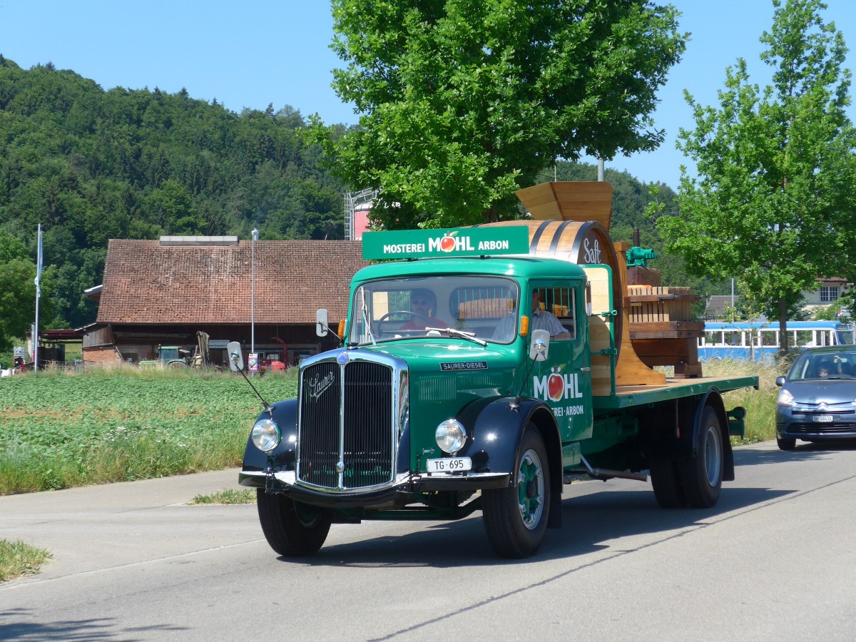 (161'885) - M�hl, Arbon - TG 695 - Saurer am 6. Juni 2015 in Thayngen, Saurertreffen