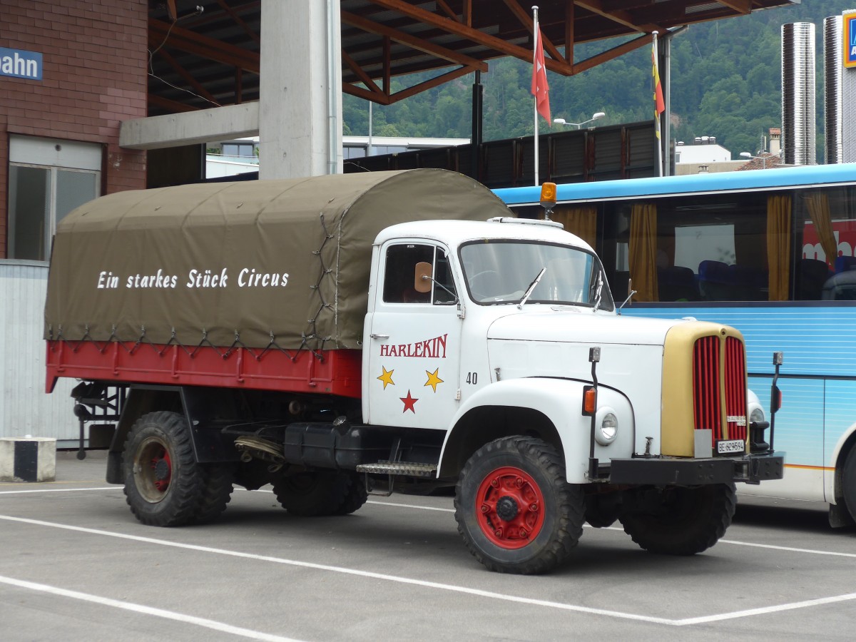 (162'183) - Circus Harlekin - Nr. 40/BE 629'594 - Saurer am 18. Juni 2015 in Thun, Grabengut
