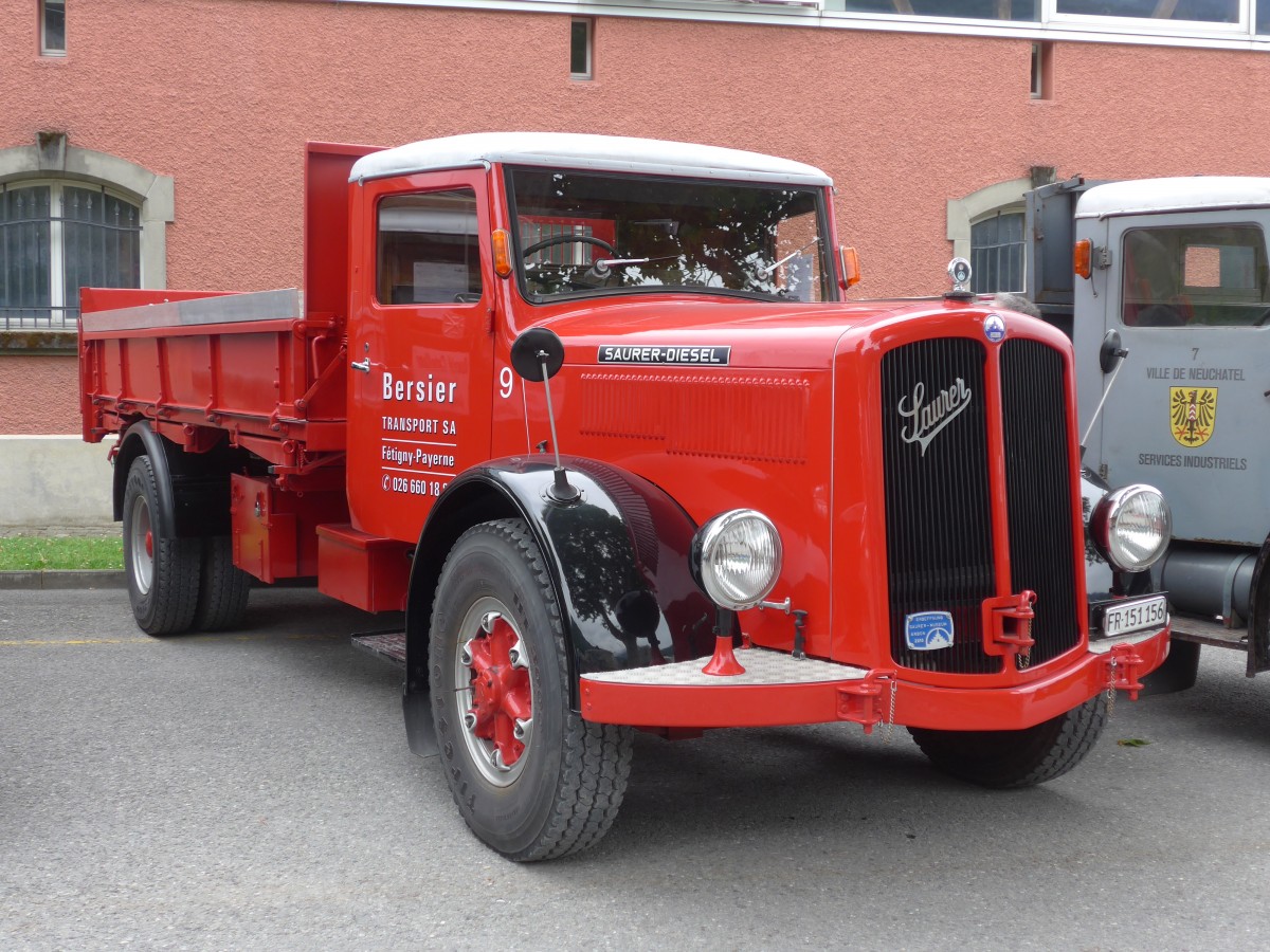 (162'227) - Bersier, F�tigny - Nr. 9/FR 151'156 - Saurer am 20. Juni 2015 in Aigle, Saurertreffen